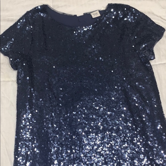 GAP NAVY BLUE SEQUINED DRESS - Picture 2 of 4